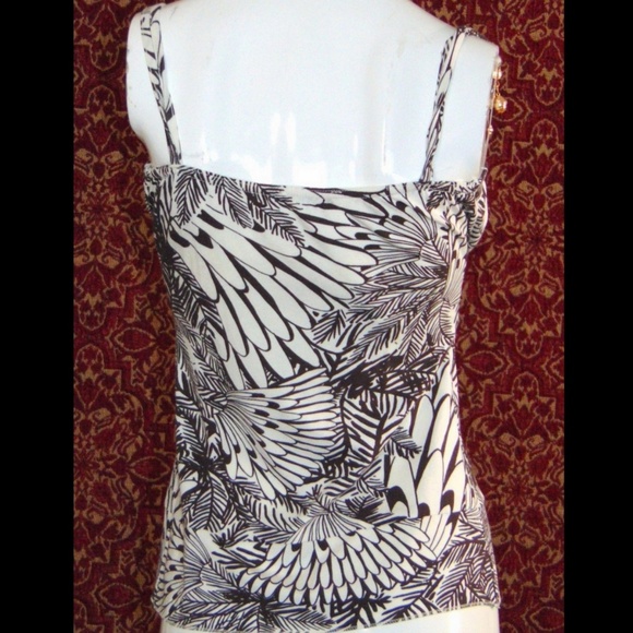 NEW DIS MOI brown floral spaghetti strap blouse S 💥 - Picture 7 of 8